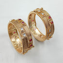 NAFJ Classic Pota Stone Openable Bangles Set