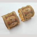 NAFJ Classic Pota And Crystal  Stone Openable Bangles Set