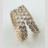 NAFJ Designer Polki Kundan Stone Bangles Set
