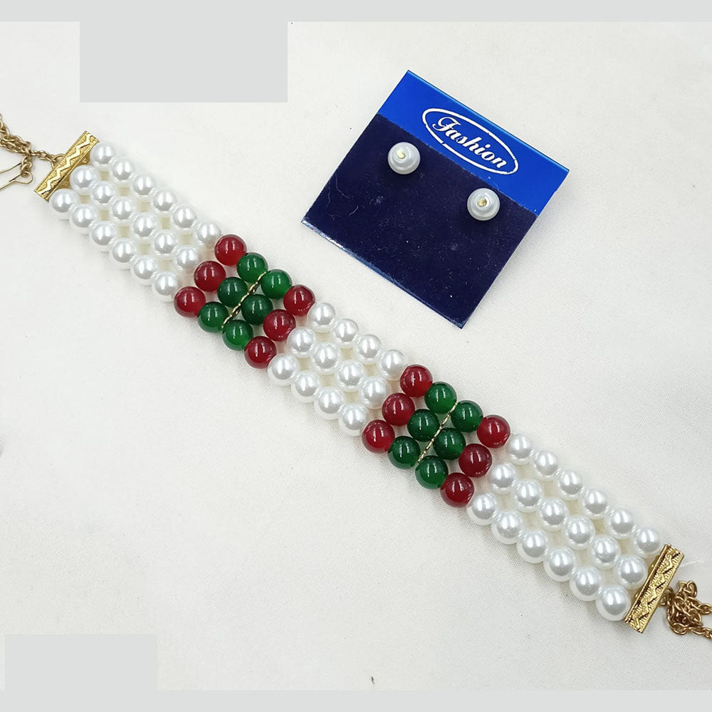 NAFJ Heritage Style Colorful Beads Choker Necklace Set