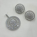 NAFJ Exclusive American Diamond Pendant Jewellery Set