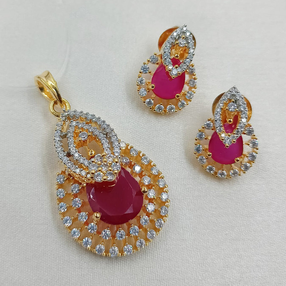 NAFJ Sparkling Crystal And Austrian Stone Pendant Jewellery Set
