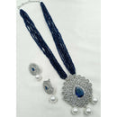 NAFJ Sparkling American Daimonds For Modern Elegance Long Necklace Set