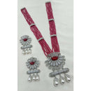 NAFJ Sparkling American Daimonds For Modern Elegance Long Necklace Set
