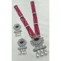 NAFJ Sparkling American Daimonds For Modern Elegance Long Necklace Set