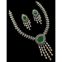 NAFJ Luxurious American Diamond Necklace Set