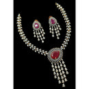 NAFJ Luxurious American Diamond Necklace Set