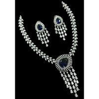 NAFJ Luxurious American Diamond Necklace Set