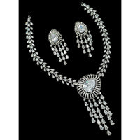 NAFJ Luxurious American Diamond Necklace Set