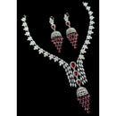 NAFJ Luxurious American Diamond Necklace Set