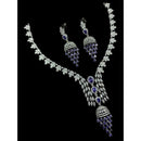 NAFJ Luxurious American Diamond Necklace Set