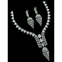 NAFJ Luxurious American Diamond Necklace Set