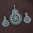 NAFJ Radiant Sparkle American Diamond Pendant Set