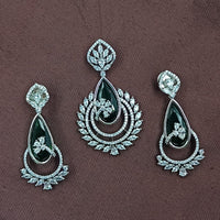 NAFJ Radiant Sparkle American Diamond Penndant Set