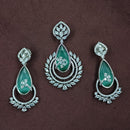 NAFJ Radiant Sparkle American Diamond Penndant Set