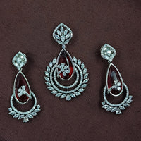 NAFJ Radiant Sparkle American Diamond Penndant Set