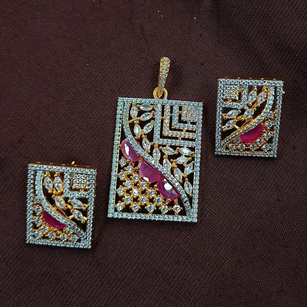 NAFJ Radiant Sparkle American Diamond Dangler Earrings