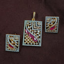 NAFJ Radiant Sparkle American Diamond Dangler Earrings