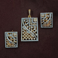 NAFJ Radiant Sparkle American Diamond Dangler Earrings