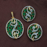 NAFJ Radiant Sparkle American Diamond Dangler Earrings