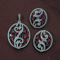 NAFJ Radiant Sparkle American Diamond Dangler Earrings