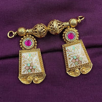 NAFJ Ethnic Charm Mangalsutra Pota And Meenakari Pendant 