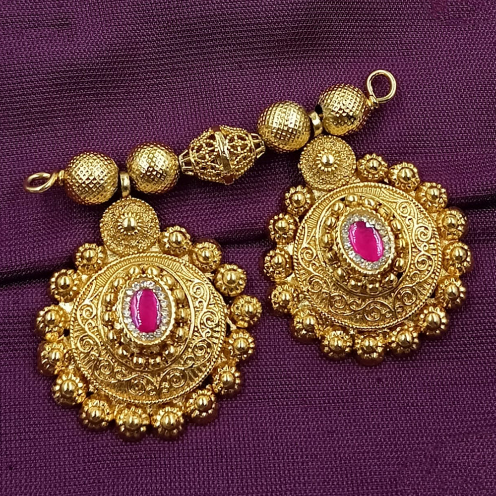 NAFJ Classic Mangalsutra Pota Stone Pendant Set