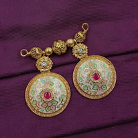 NAFJ Ethnic Charm Mangalsutra Pota And Meenakari Pendant