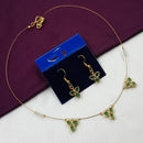 NAFJ Stylish Crystal Stone And Pearl Statement Necklace Set