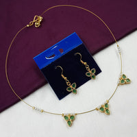 NAFJ Stylish Crystal Stone And Pearl Statement Necklace Set