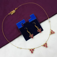 NAFJ Stylish Crystal Stone And Pearl Statement Necklace Set