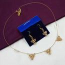 NAFJ Stylish Crystal Stone And Pearl Statement Necklace Set