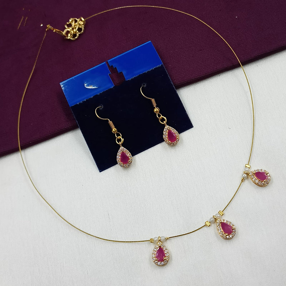 NAFJ Stylish Austrian Stone And Pearl Statement Necklace Set