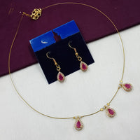 NAFJ Stylish Austrian Stone And Pearl Statement Necklace Set