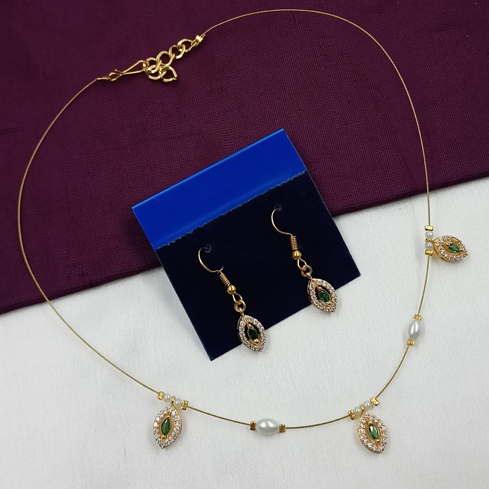 NAFJ Stylish Austrian Stone And Pearl Statement Necklace Set