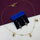 NAFJ Stylish Austrian Stone And Pearl Statement Necklace Set