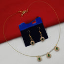 NAFJ Stylish Austrian Stone And Pearl Statement Necklace Set