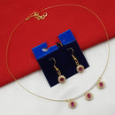 NAFJ Stylish Austrian Stone And Pearl Statement Necklace Set