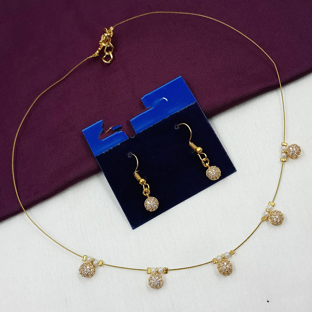 NAFJ Stylish Austrian Stone And Pearl Statement Necklace Set