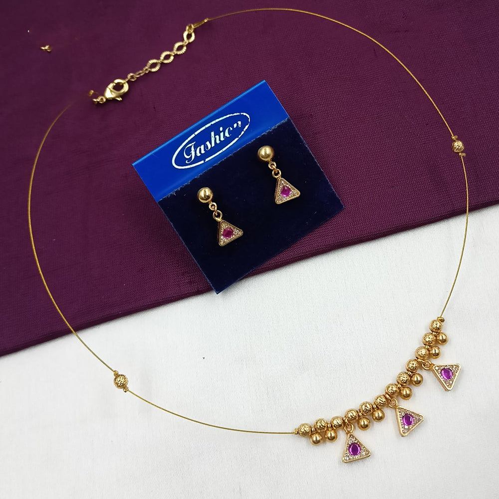 NAFJ Stylish Austrian Stone And Pearl Statement Necklace Set