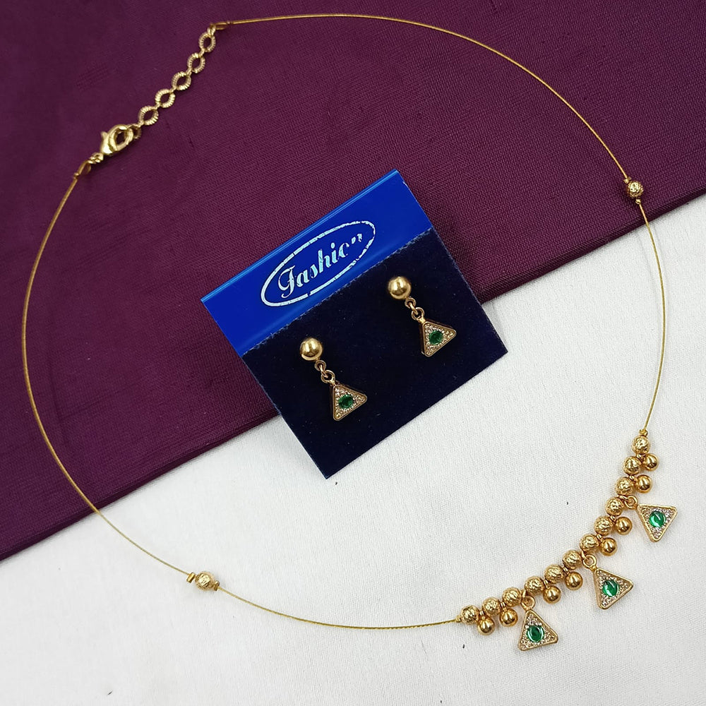 NAFJ Stylish Austrian Stone And Pearl Statement Necklace Set