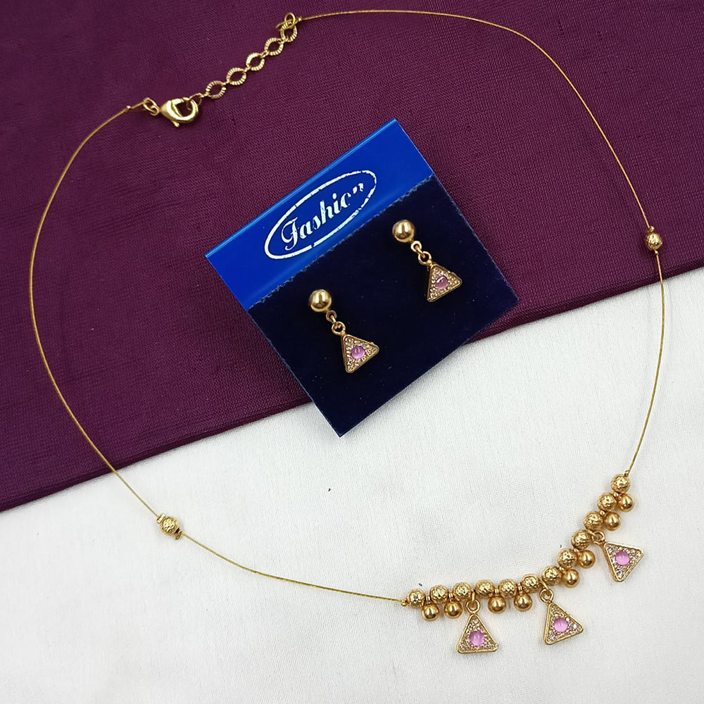 NAFJ Stylish Austrian Stone And Pearl Statement Necklace Set