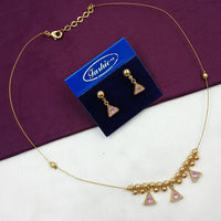 NAFJ Stylish Austrian Stone And Pearl Statement Necklace Set