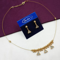 NAFJ Stylish Austrian Stone And Pearl Statement Necklace Set