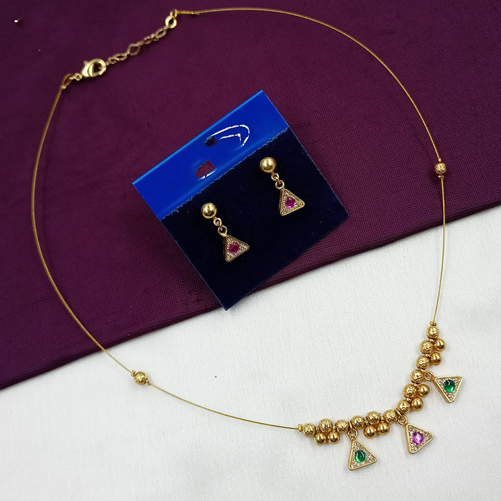 NAFJ Stylish Austrian Stone And Pearl Statement Necklace Set