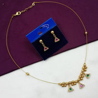 NAFJ Stylish Austrian Stone And Pearl Statement Necklace Set