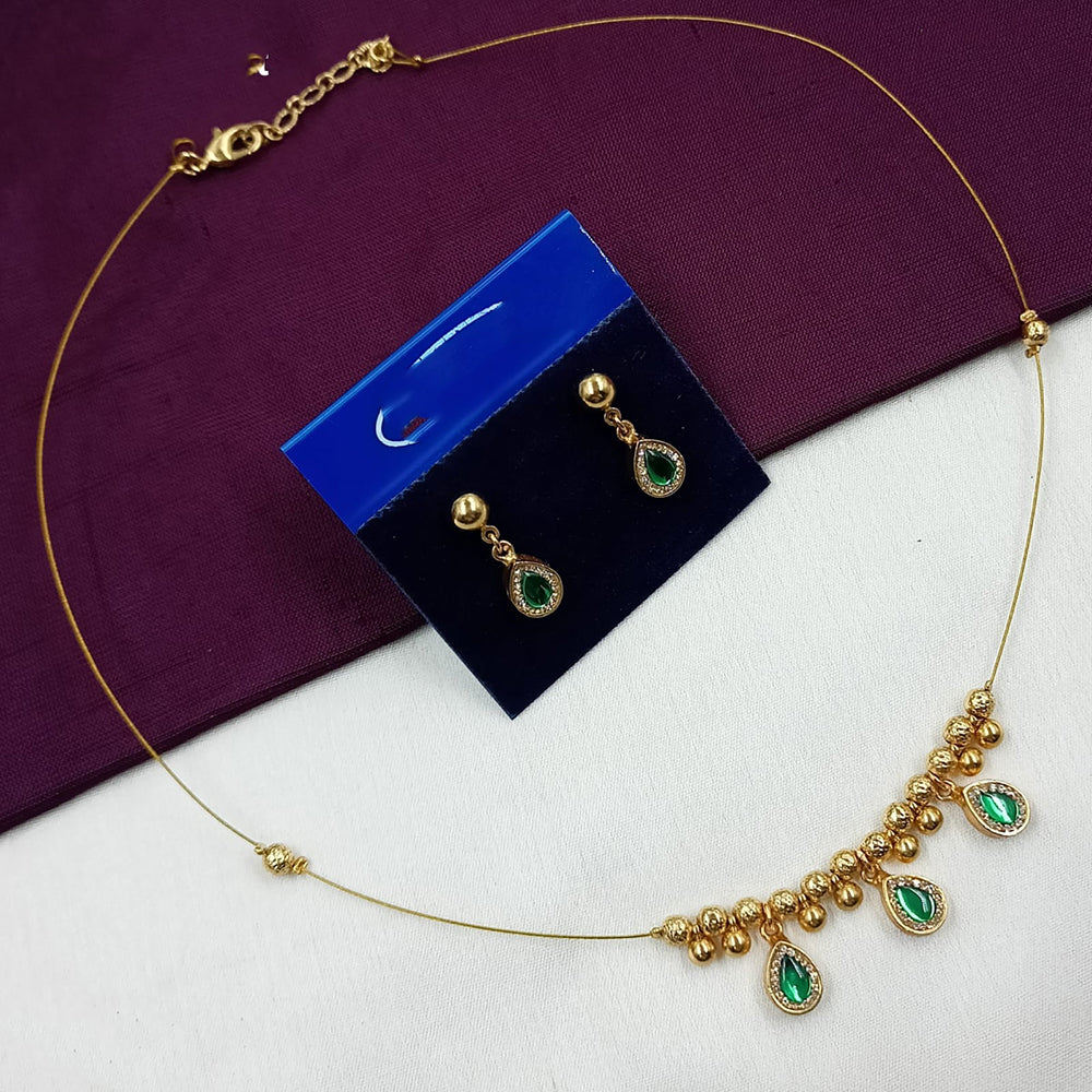 NAFJ Stylish Austrian Stone And Pearl Statement Necklace Set