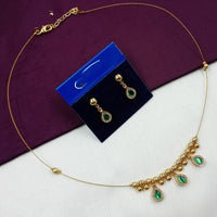 NAFJ Stylish Austrian Stone And Pearl Statement Necklace Set