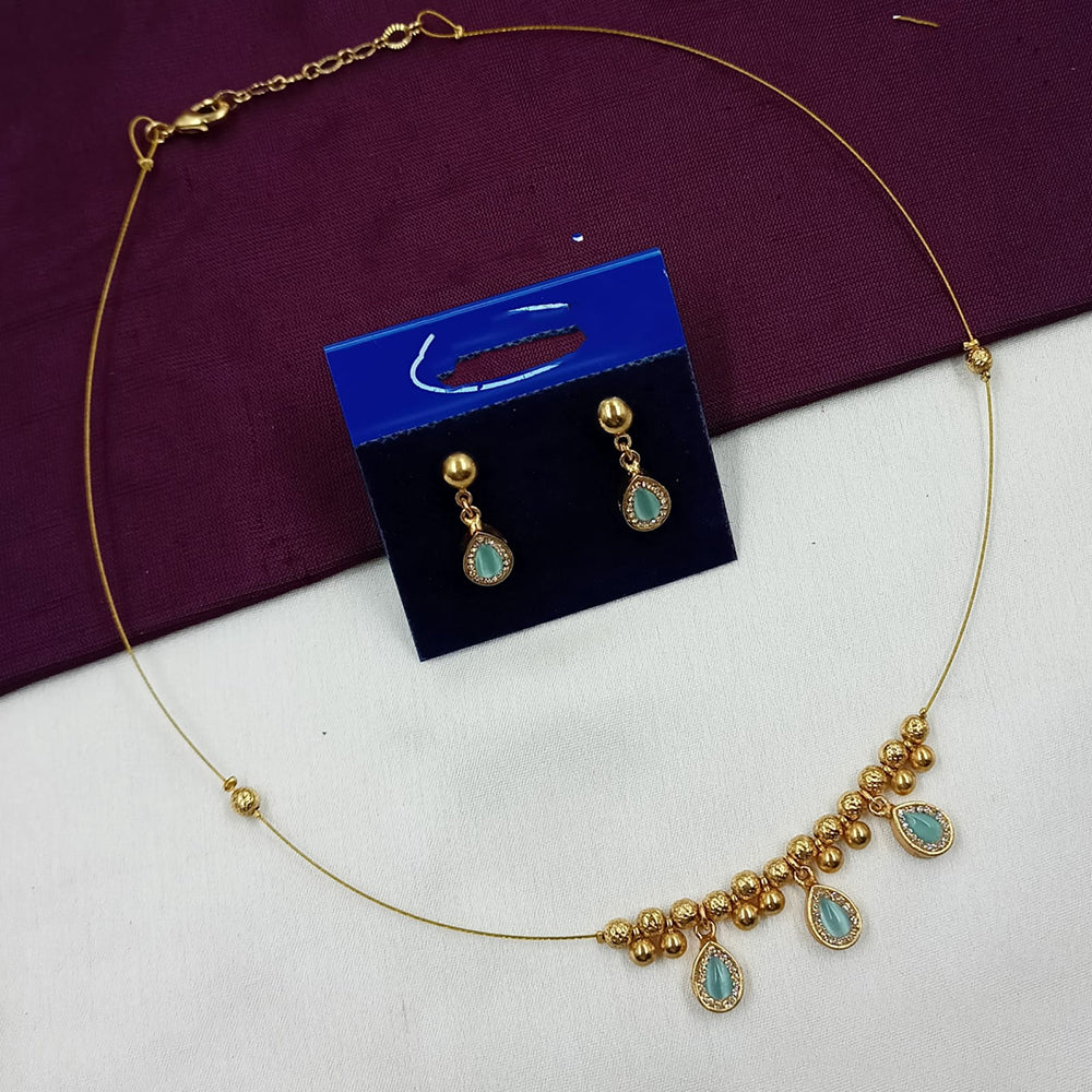 NAFJ Stylish Austrian Stone And Pearl Statement Necklace Set