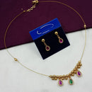 NAFJ Stylish Austrian Stone And Pearl Statement Necklace Set